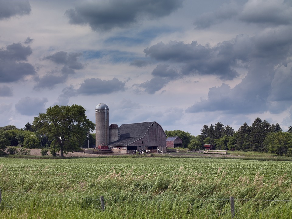 Rural farmlands in North Dakota