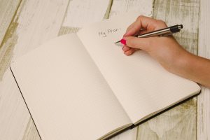 A hand writing a plan on notebook