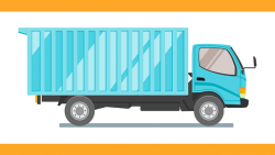-illustration of a moving truck