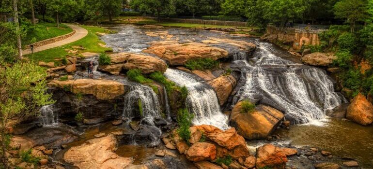 Enjoy the beauty of Reedy River, Greenville, SC after moving from Connecticut to South Carolina