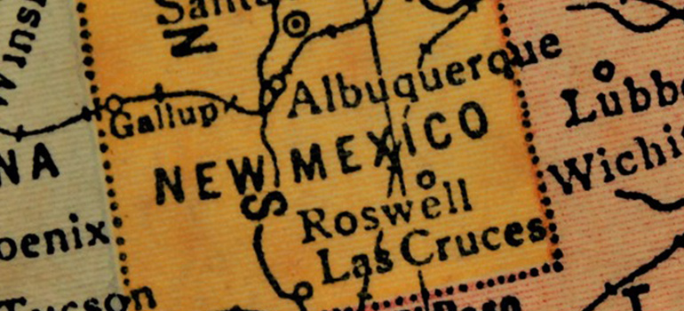the map of New Mexico