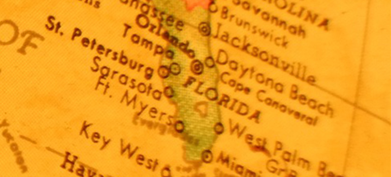 the map of Florida depicting one of the Top interstate relocation routes for 2020