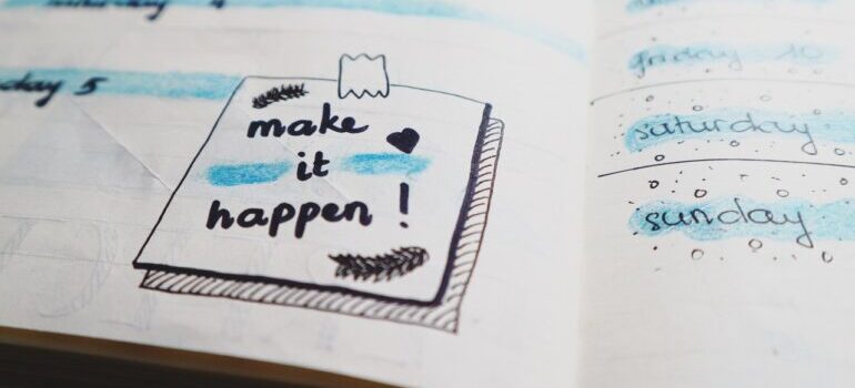 note that says make it happen 