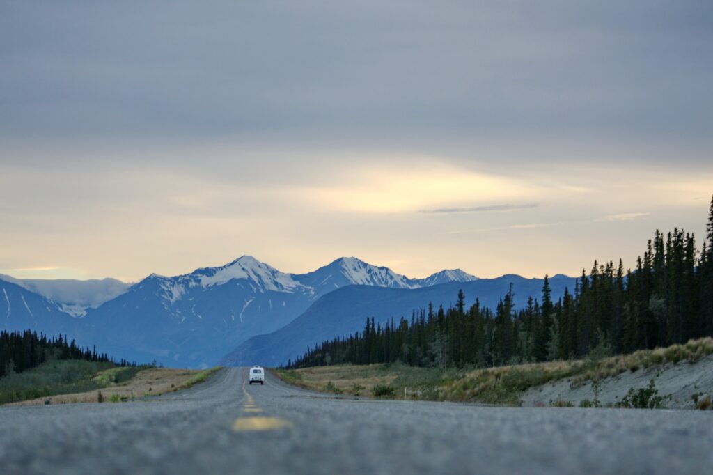 Open road somewhere in Alaska