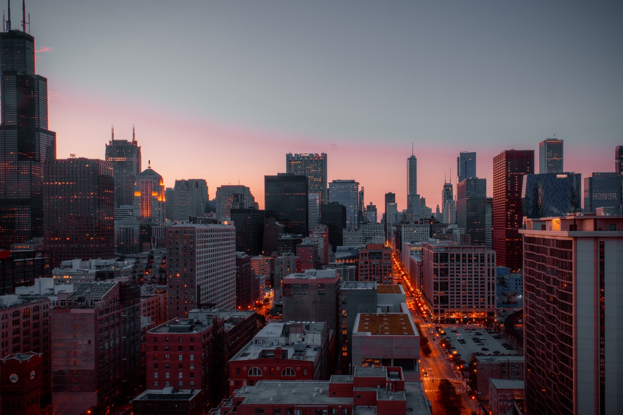Chicago during dusk