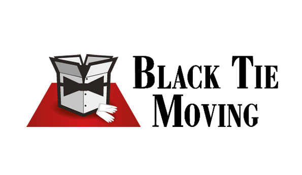 Black tie moving company logo