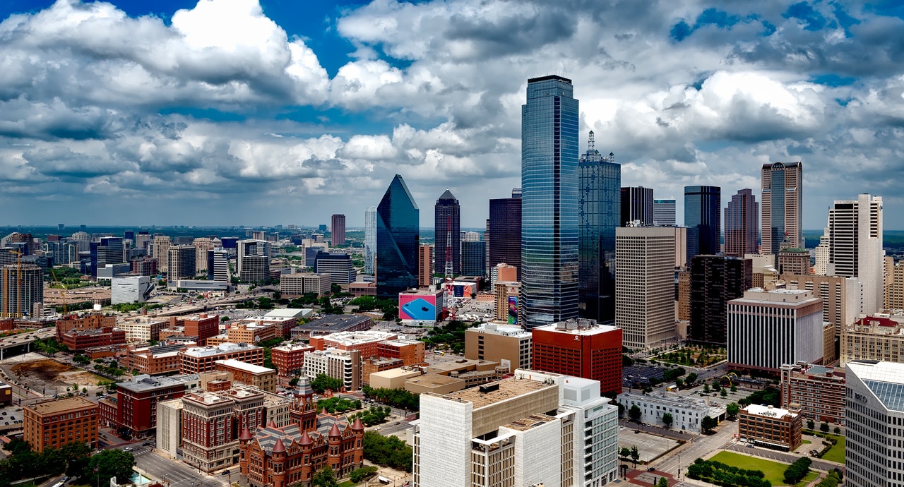 Aerial shot of Dallas city.