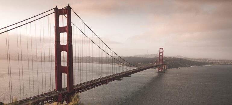 The Golden Gate bridge. 
