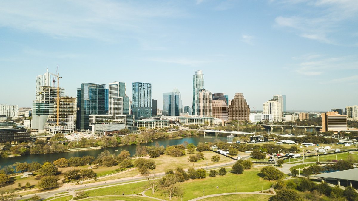 An aerial view of Austin.