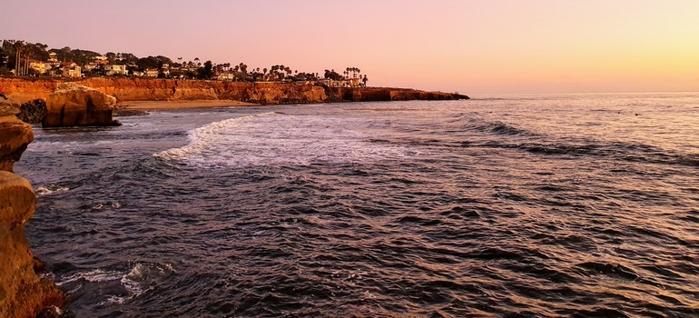 A picture of beach in California