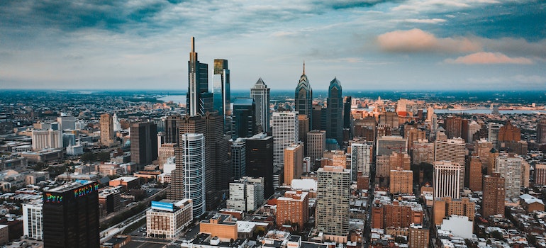 Philadephia photographed from air.